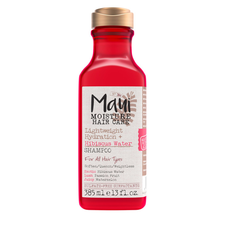 Maui Moisture Lightweight Hydration Hibiscus Water Shampoo Moisturizing Aloe Vera Shampoo Softens Curly Hair Vegan Sulfa