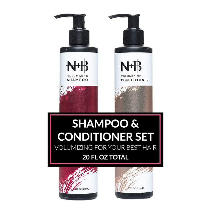 Nicole Brizee NB Volume Shampoo Conditioner Set SulfateFree ParabenFree Strengthens Hydrates Volumizes Nourishes For All