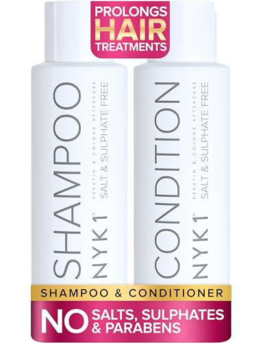 SALT NYK1 SulfateFree Shampoo and Conditioner Set for ColorTreated Hair Extensions and Keratin Treatments 2 x 169 Fl Oz