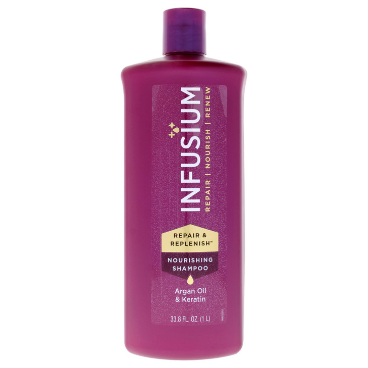 Infusium Repair and Replenish Nourishing Shampoo Hydrating and Clarifying Shampoo for Build Up Ceramides Keratin and Arg