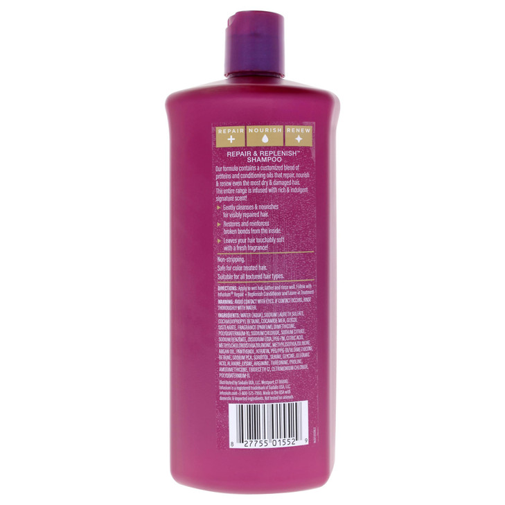Infusium Repair and Replenish Nourishing Shampoo Hydrating and Clarifying Shampoo for Build Up Ceramides Keratin and Arg