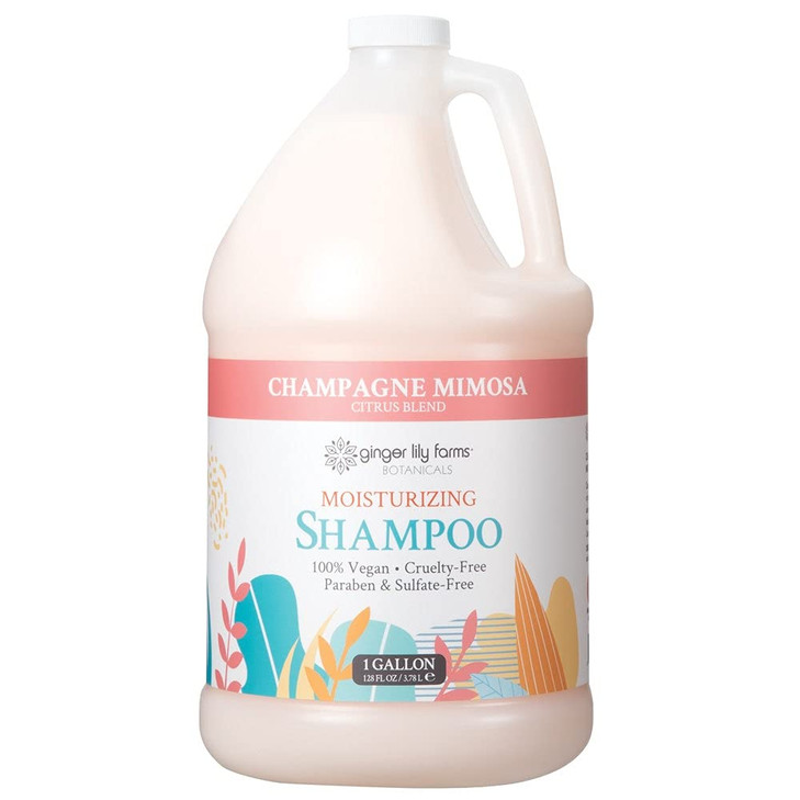 Ginger Lily Farms Botanicals Moisturizing Shampoo for All Hair Types Champagne Mimosa 100 Vegan CrueltyFree Citrus Blend