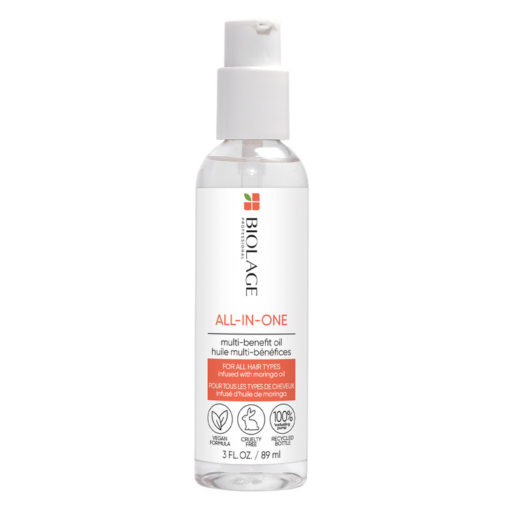 Biolage AllInOne MultiBenefit Oil PreShampoo LeaveIn Treatment Smooths Detangles Controls Frizz For All Hair Types