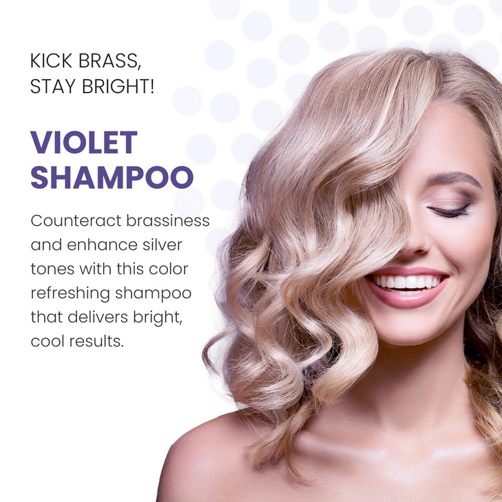 ALOXXI Violet Shampoo for Blonde Silver Hair with Purple Pigments to Instantly Neutralize Brassiness Enhance Luminousity