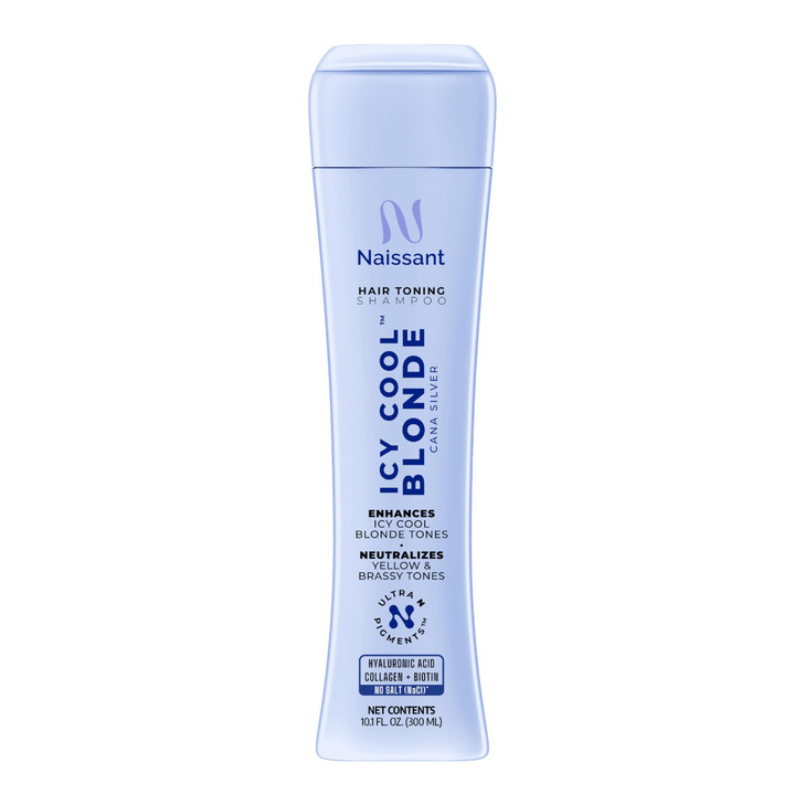 Naissant Icy Cool Blonde Hair Purple Toning Shampoo Ultra HighPurity Pigments Neutralizes Yellow Brassy Tones Hyaluronic