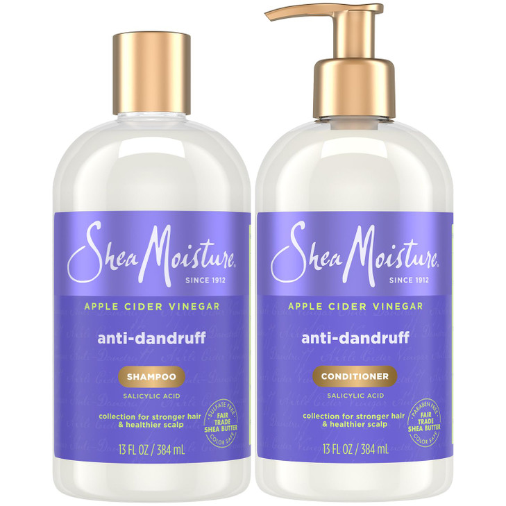 SheaMoisture AntiDandruff Shampoo Conditioner Apple Cider Vinegar Shea Butter 3 Salicylic Acid for Itchy Scalp Relief 13