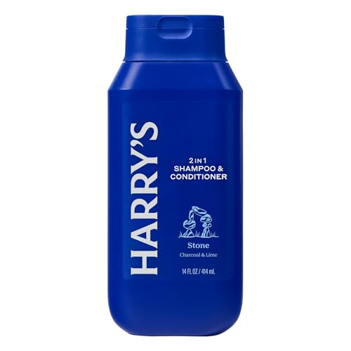 Harrys Mens 2 in 1 Shampoo and Conditioner for All Hair Types New Stone Scent 3 Pack 14 fl oz No Parabens or Sulfates