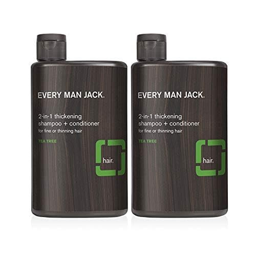 Every Man Jack 2in1 Thickening Shampoo Conditioner Thicken Cleanse and Hydrate Hair with Coconut Aloe and Tea Tree Oil N