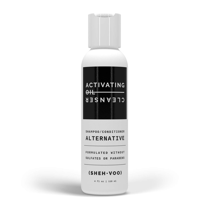 SHEHVOO Activating Oil Cleanser 2 in 1 NonDamaging Hair Wash ShampooConditioner Alternative Sulfate Paraben Free 4 fl oz