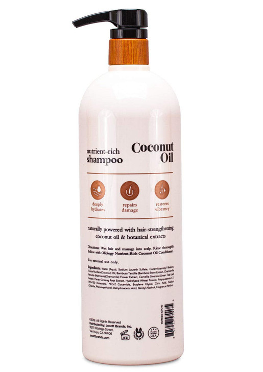 Oliology Coconut Oil Shampoo Nutrient Rich Shampoo Restores Damaged Lifeless Hair Botanically Infused Provides Intense S