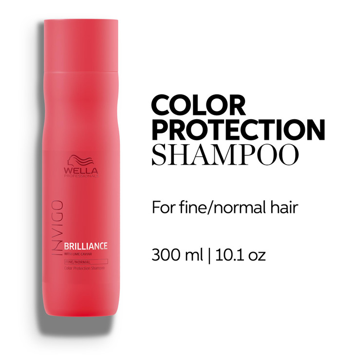 Wella Professionals Invigo Brilliance Shampoo For FineNormal Colored Hair Intense Color Protection Maintains Vibrancy 10