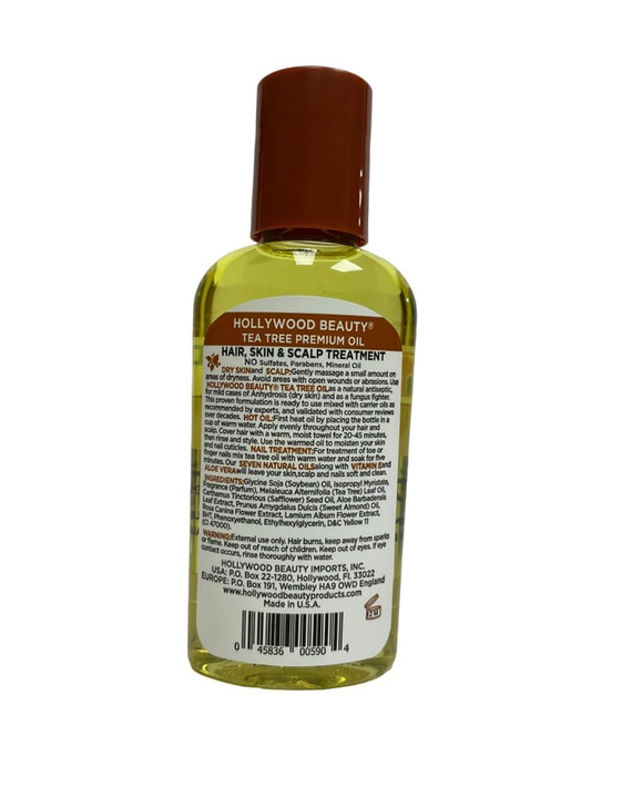 Hollywood Beauty Tea Tree Oil 2 Ounce (59ml) (2 Pack) online at globaldelivered