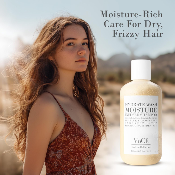 VoC Natural Hydrating Shampoo for Dry Frizzy Hair MoistureInfused Vegan Shampoo for Normal to Thick Hair NonToxic Cruelt
