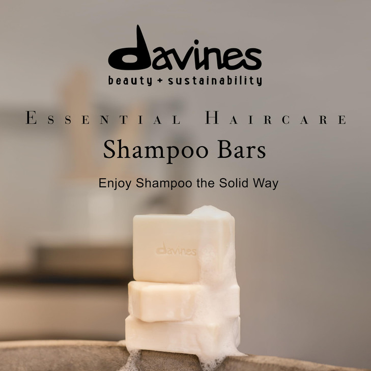 Davines LOVE Smoothing Shampoo Bar Practical Compact Solid Texture Turns into Rich Creamy Foam for Wavy Unruly Coarse or