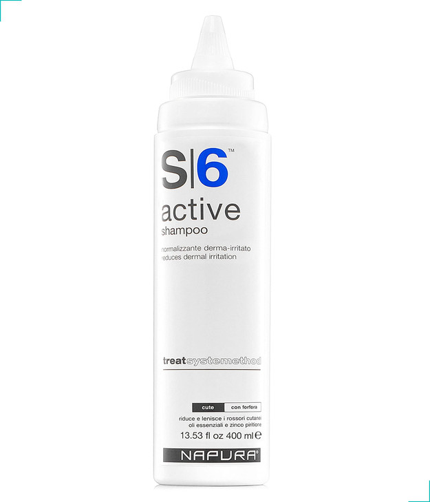 NAPURA S6 Active Professional Anti Dandruff Shampoo with Tea Tree Oil 1 Zinc and 1 Salicylic Acid Natural Itchy Scalp Tr