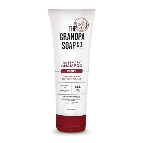 The Grandpa Soap Company Shampoo Purifying With Rosemary and Lemongrass Oils Leaves Scalp and Hair Feeling Clean and Fre