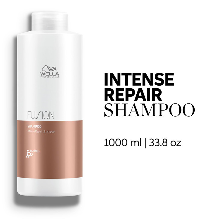 Wella Professionals Fusion Intense Repair Shampoo for Damaged Hair Repairs Strengthens Protects Against Breakage for Smo