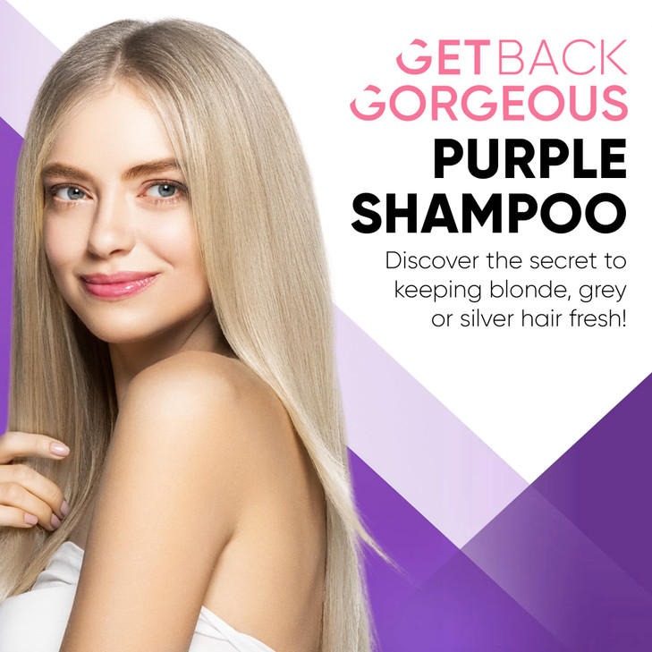 GBG Purple Shampoo for Blonde Hair Hair Toner for Silver Grey Blonde Instantly Conditions Brassy Hair Celebrity Stylist
