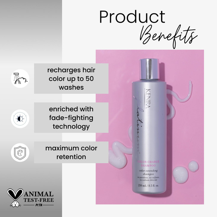 Kenra Professional Platinum Color Charge Shampoo Color Extending Recharges Hair Color Up To 50 Washes Locks Color Pigmen