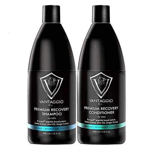 Vantaggio Premium Shampoo Conditioner Set Stops Hair Loss Boosts Hair Growth and Thickening Procapil DHT Blocker fights