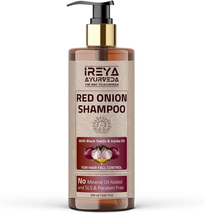Red Onion Shampoo for Hair Growth with Black Seed Oil Onion Extract Jojoba Oil 200ml676oz