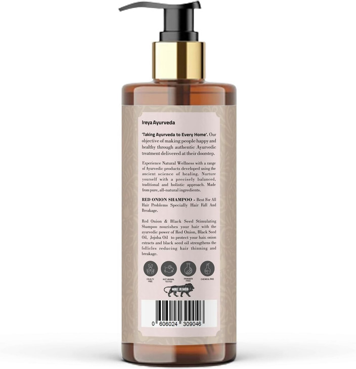 Red Onion Shampoo for Hair Growth with Black Seed Oil Onion Extract Jojoba Oil 200ml676oz