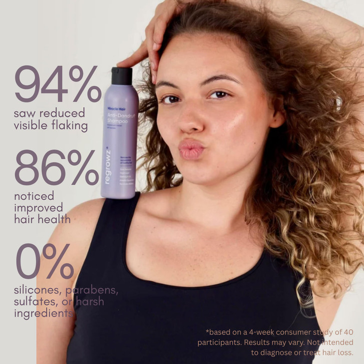 Regrowz Anti Dandruff Shampoo 76fl oz For Dry Itchy Scalp Itch Relief Treatment Removes Flakes Moisturises for Healthy V
