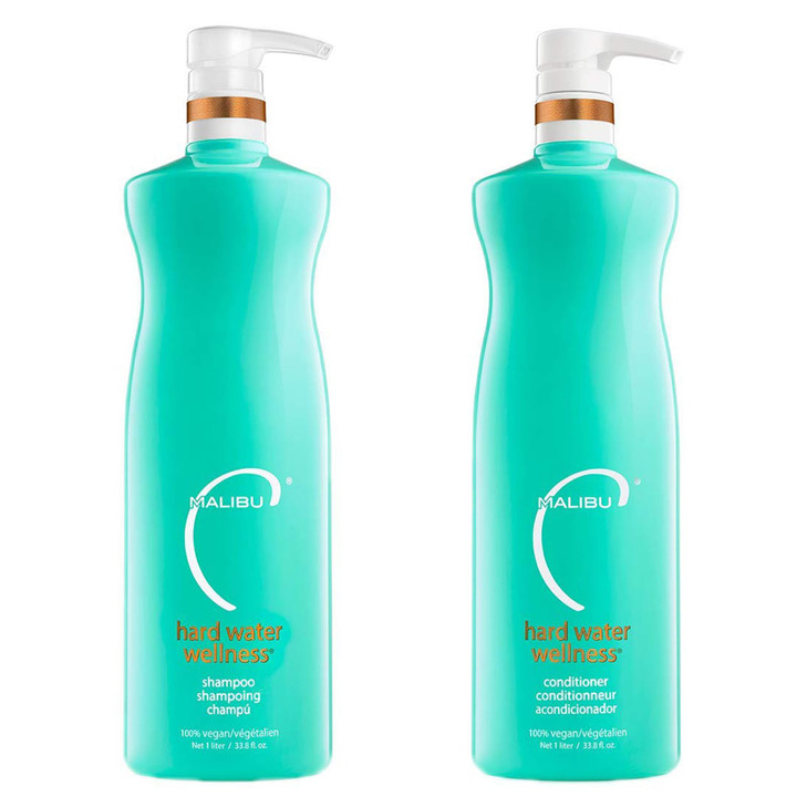 Malibu C Hard Water Wellness Shampoo and Conditioner Duo Hydrating Hair Care for Shine Manageability Protects from Water