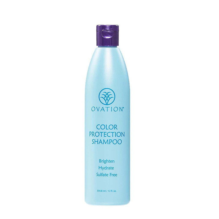 Ovation Color Protection Shampoo Brightens and Hydrates Treated Hair 12 oz With Rice Bran Avocado Passionfruit Seed Oils