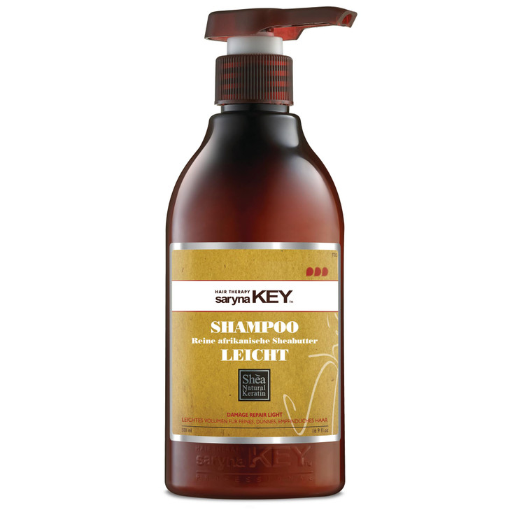 Saryna Key Damage Repair Light Shampoo 300ml1014oz with Pure African Shea Butter Hair Shampoo for Dry frizzy and Damaged