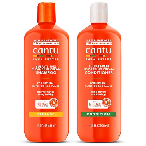 Cantu Shampoo Conditioner with Shea Butter for Natural Hair 135 fl oz Pack of 2