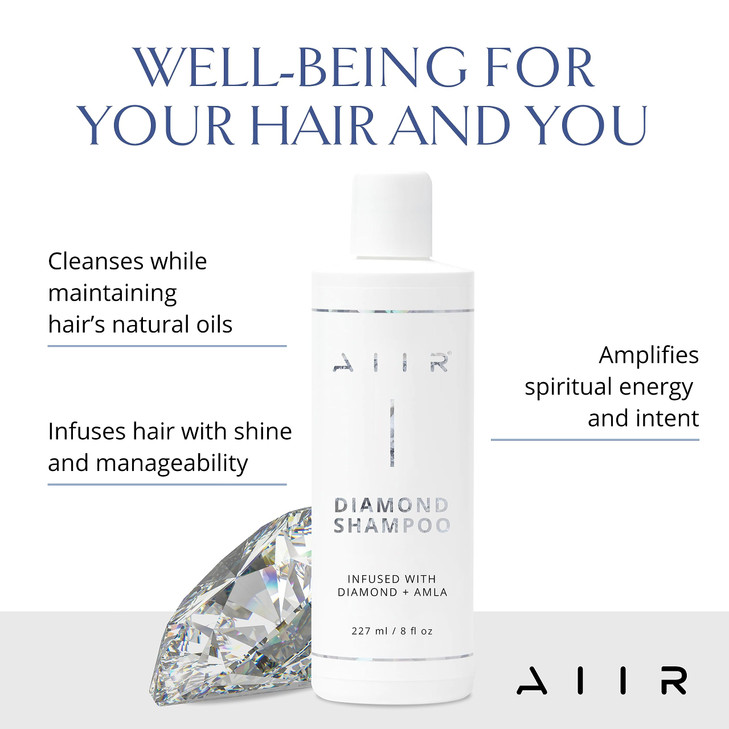 AIIR Diamond Color Treated Hair Shampoo Fragrance Free Sulfate Free Organic Cleansing and Moisturizing Color Safe Hair R