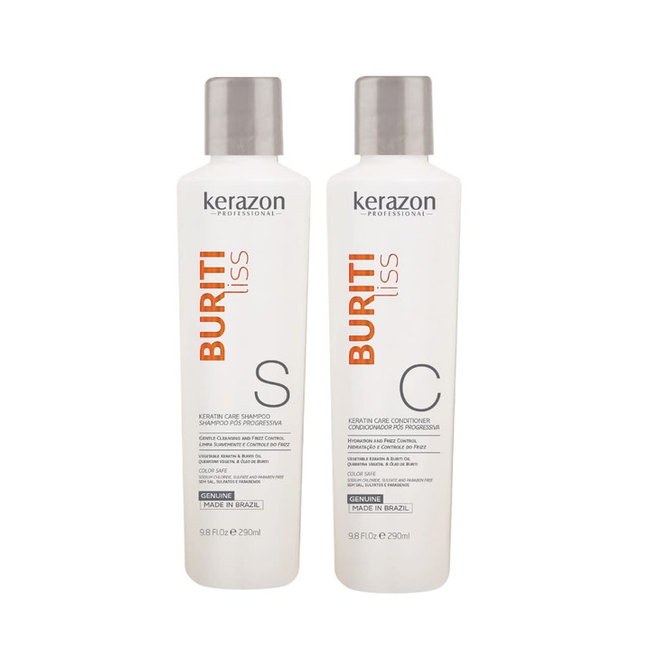 Sulfate Free Anti Frizz Color Safe Keratin Care Shampoo Conditioner DUAL pack Imported