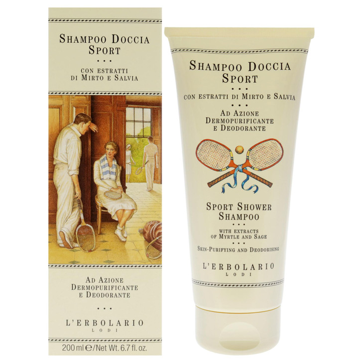 LErbolario Sport Shower Shampoo Gentle Cleanser For Hair And Body The Can Be USed Multiple Times Per Day Made For Those