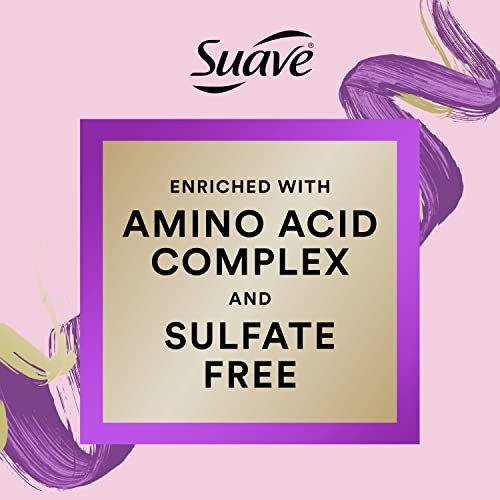 Suave Pink Luscious Curls Shampoo for Defining Curly Hair with Amino Acid Complex 165 oz