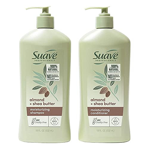 Suave Professionals Moisturizing Shampoo and Conditioner Almond Shea Butter 18 oz 2 count