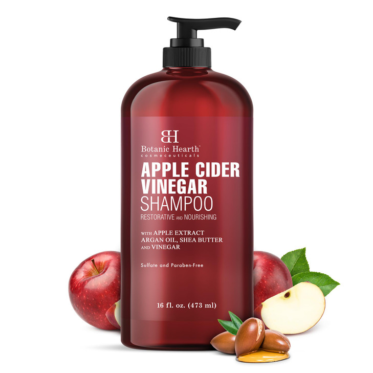 Botanic Hearth Apple Cider Vinegar Shampoo Clarifying And Nourishing Reduces Itchy Scalp Dandruff Frizz Sulfate Free For