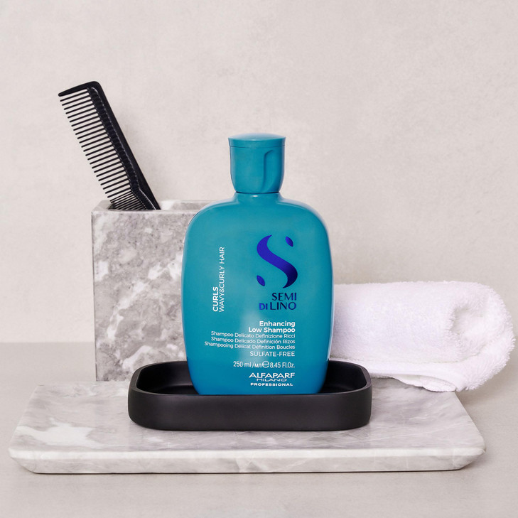 ALFAPARF MILANO Semi di Lino Curls Enhancing Sulfate Free Shampoo for Wavy and Curly Hair Hydrates and Nourishes Reduces