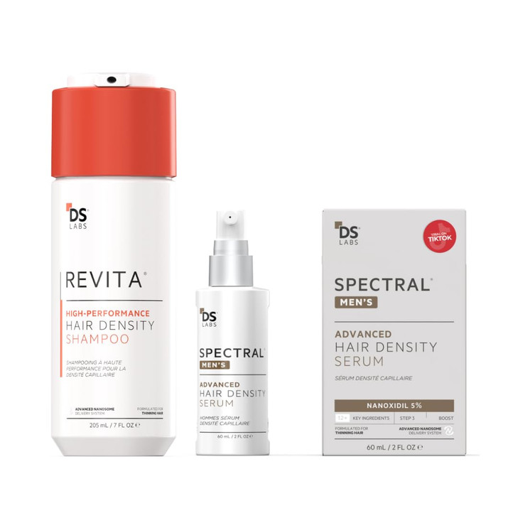 DS Labs Revita Shampoo Spectral Mens Serum Kit Scalp First Cleanse Lightweight LeaveIn for Fuller Looking Thicker Lookin