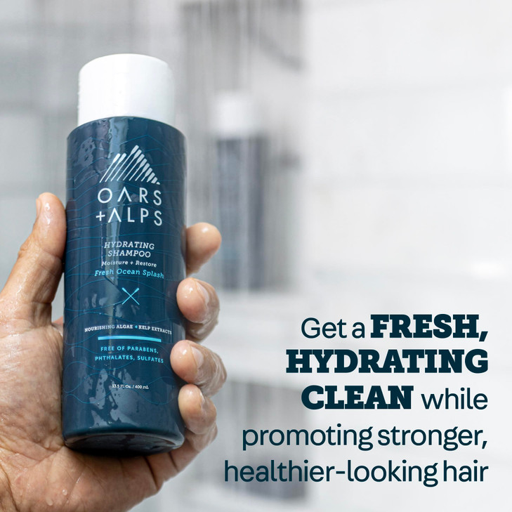 Oars Alps Mens Sulfate Free Hair Shampoo and Conditioner Set for Men Women Infused with Kelp Algae Extracts Nourishing M