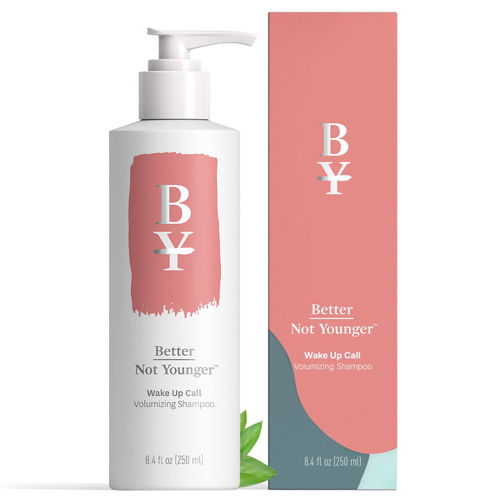 Better Not Younger Wake Up Call Volumizing Biotin Shampoo 84 fl oz Designed for Women Over 40 with Thinning Hair Volumiz