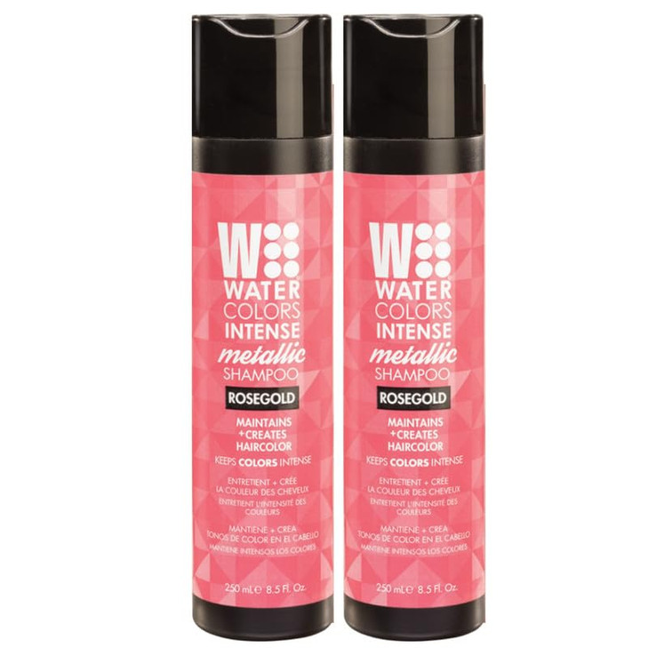 Watercolors INTENSE METALLIC Semi Permanet Color Depositing ShampooSulfate Paraben Free to Maintain Enhance Hair Color 8