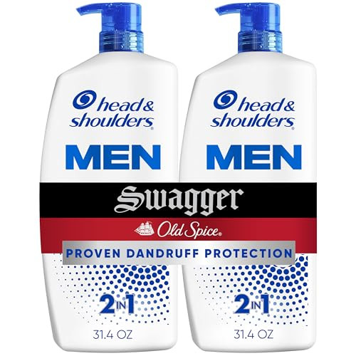 Head Shoulders Mens AntiDandruff Shampoo and Conditioner with 1 Pyrithione Zinc Old Spice Swagger Mens 2in1 Twin Pack Sh