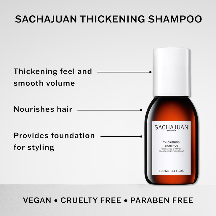 SACHAJUAN Thickening Hair Shampoo Volumizing Heat UV Protectants Shine Smooth Volume ParabenFree 34 fl oz