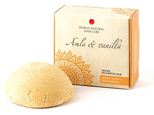 Solid shampoo bar Amla vanilla For normaldamaged hair Indian Natural Hair Care 212 oz