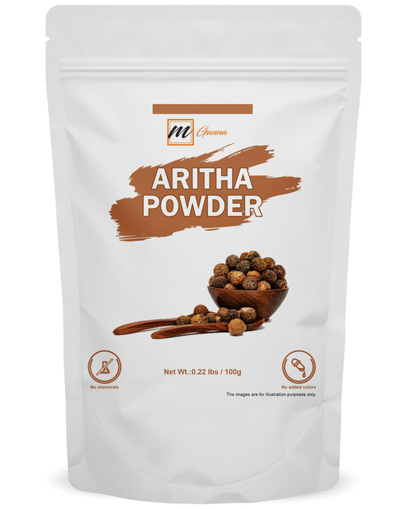mGanna 100 Pure Aritha Powder Soap Nut Powder For Hair Wash DIY Shampoo Conditioner 022 LBS 100 GMS