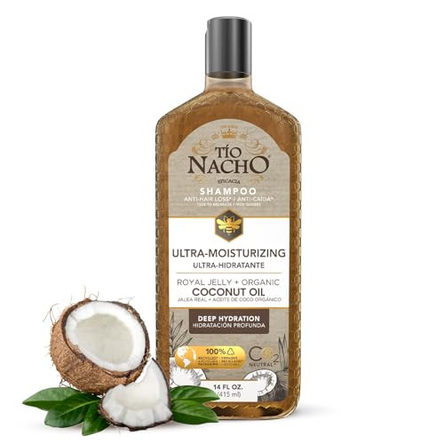 Tio Nacho Ultra Hydration Shampoo with Coconut Oil Royal Jelly Hydrating Nourishing for Dry Damaged Hair Fights Frizz Pr
