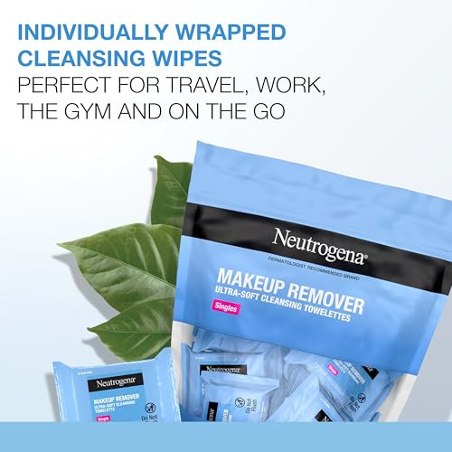 Neutrogena Makeup Remover Wipes, Daily Single Face Cleansing Towelettes, Makeup Removing Cleansing Wipes Removes Dirt & Oil, Alcohol-Free Face Towele online at globaldelivered