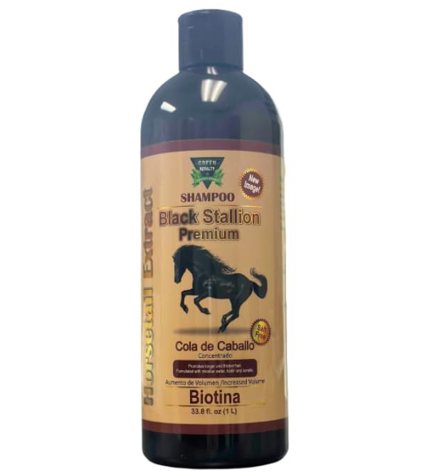 Black Stallion Premium Horsetail Shampoo New Improved Formula Black Stallion Premium Horsetail Shampoo1Lt 50 biotine Sha