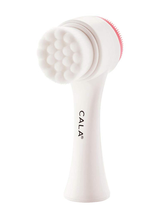 CALA Dual-Action Facial Cleansing Brush (Pink), Superfine Soft Bristles Deep Clean Pores, Removes Oil, Dirt, Long-Wear Makeup + Sunscreen, Water-Resi online at globaldelivered